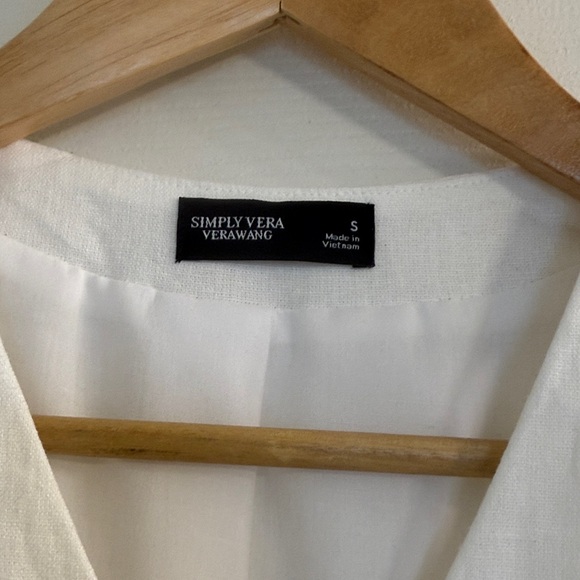 NWT Simply Vera by Vera Wang Modern White Sleeveless Peplum Blouse - Size S - Picture 6 of 9